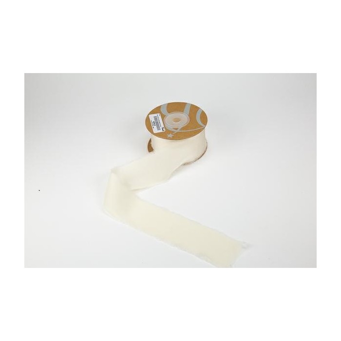 NASTRO RASO C FRANGIA 40X15MT PANNA